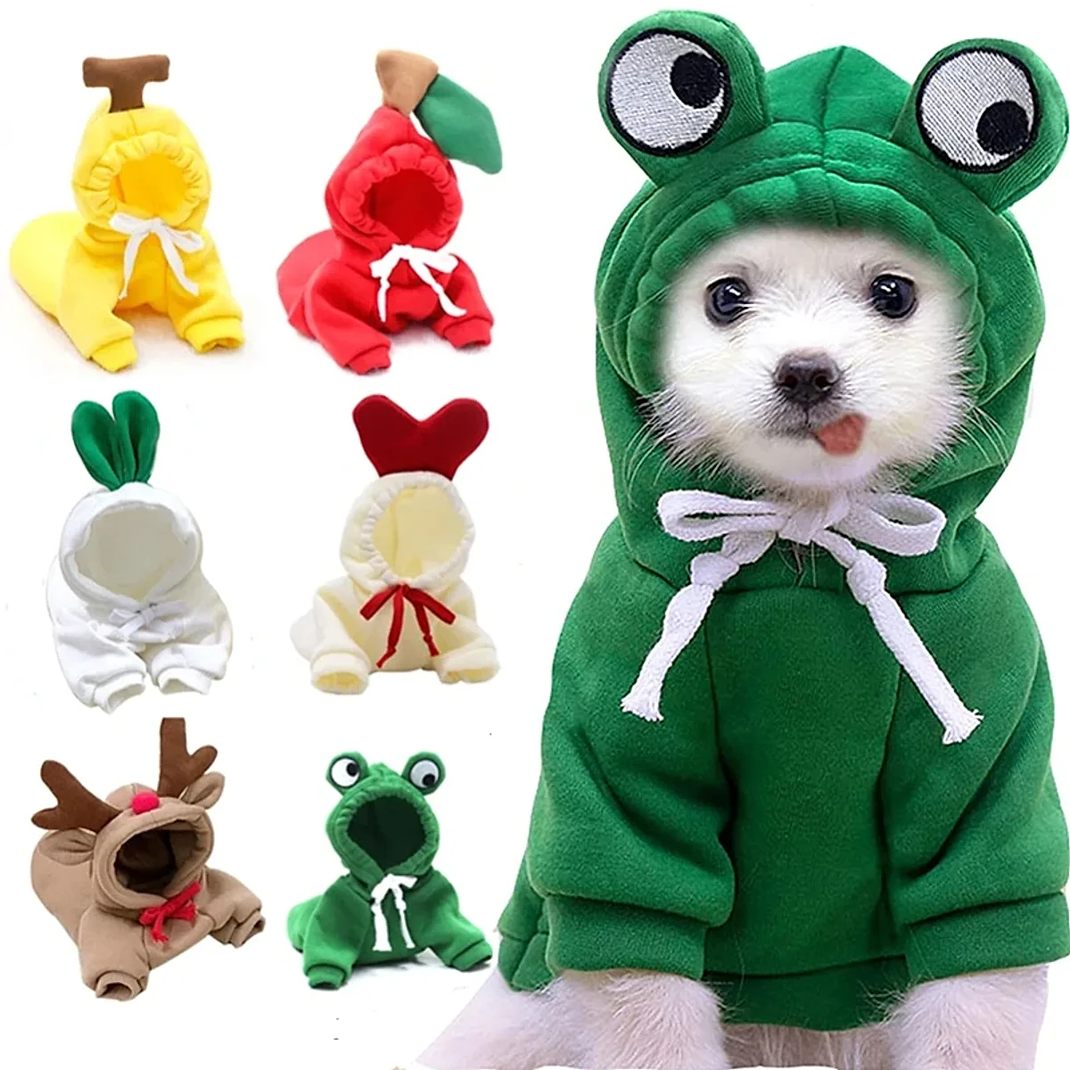 Cute Fruit Dog Clothes For Small Dogs Hoodies - Image 3