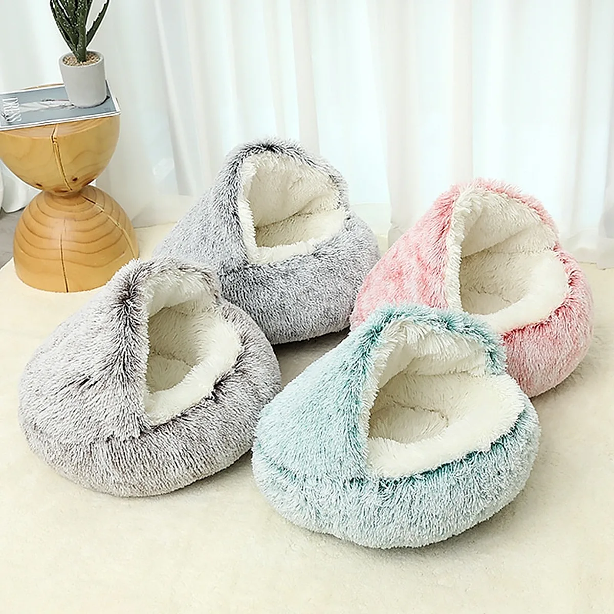 Pet Cat Bed Semi Enclosed Dog House - Image 7