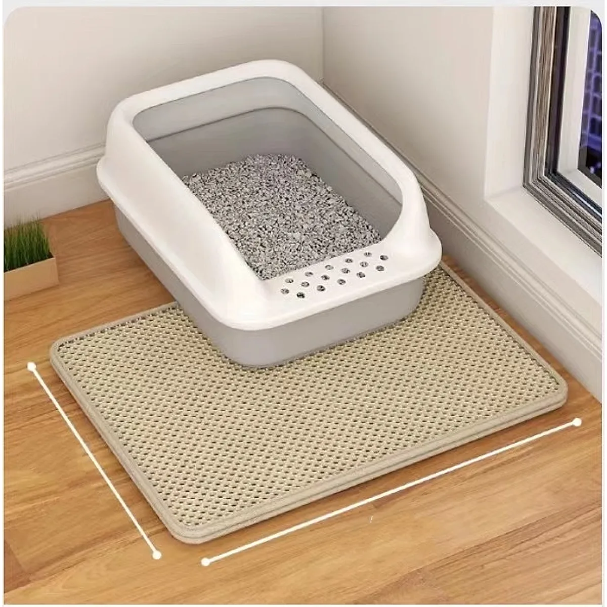 Cat Litter Mat Double Layer Filter Anti-Bring Out - Image 4