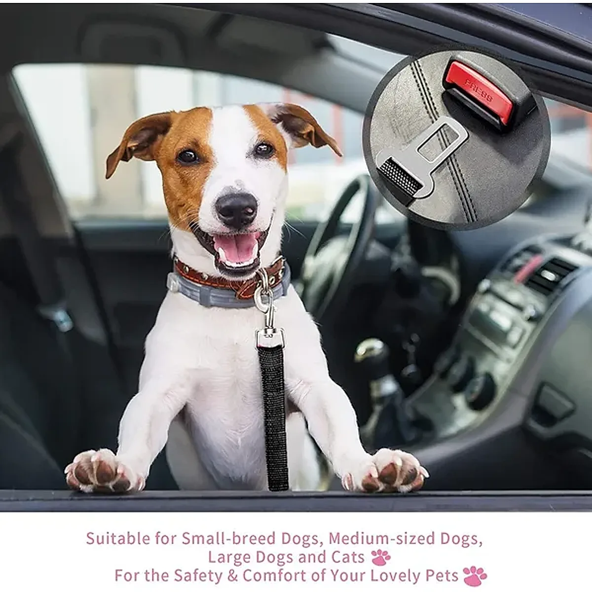 Cat Dog Pet Safety Seatbelt Car Vehicle Seat - Image 1