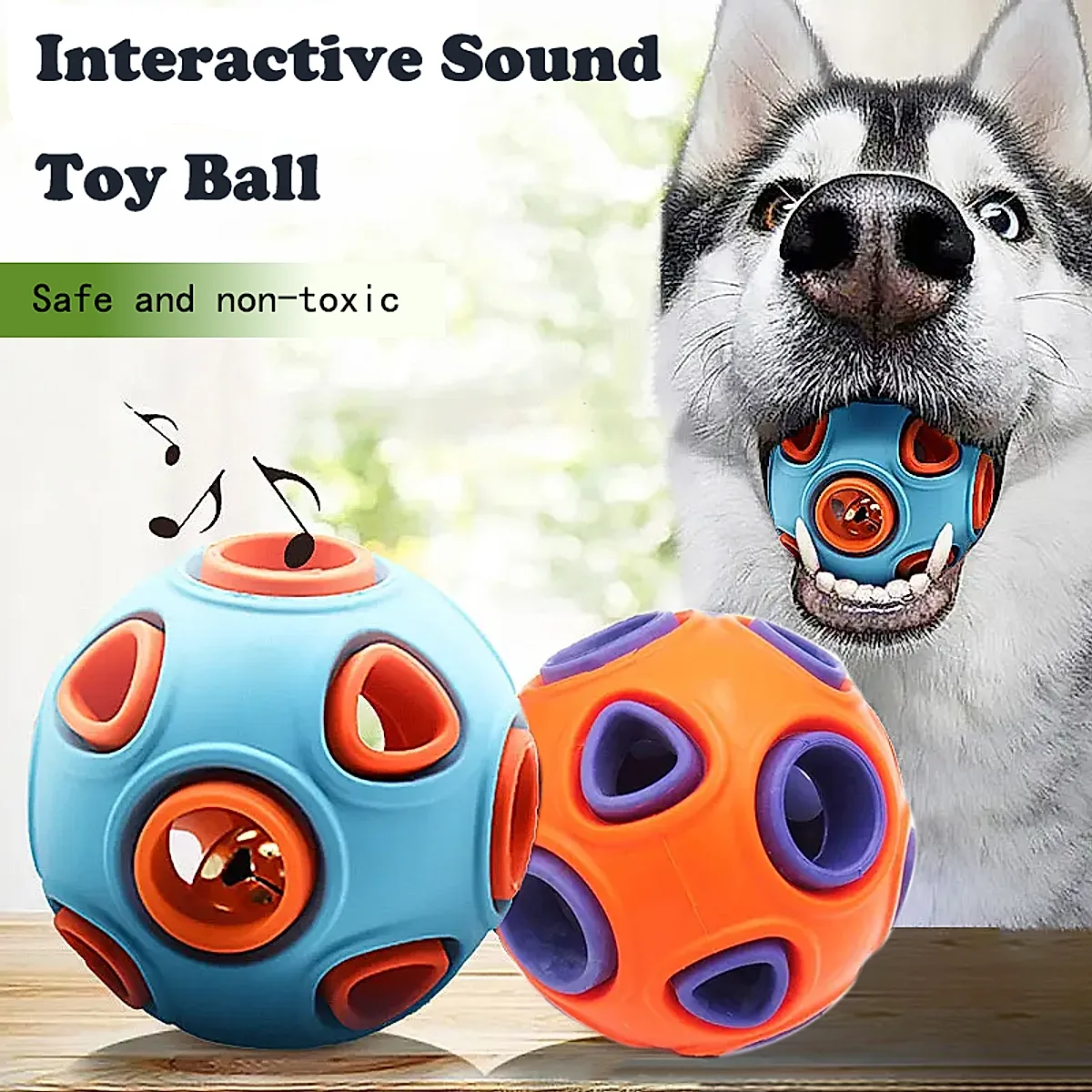 Dog Rubber Ball With Bell Sound - Image 2