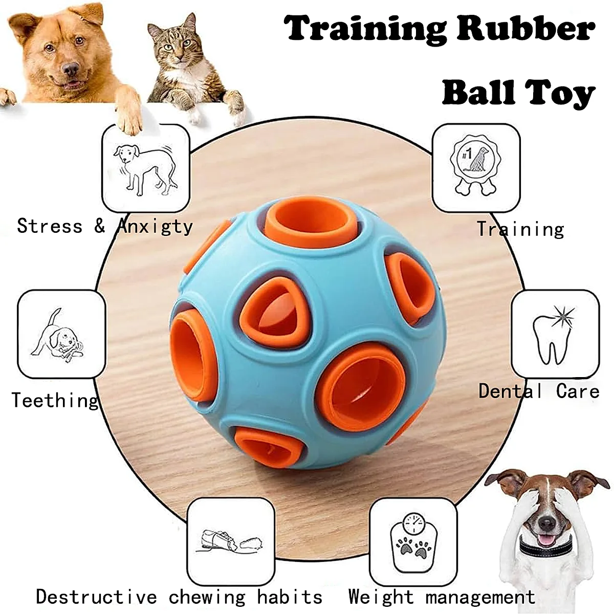 Dog Rubber Ball With Bell Sound - Image 8