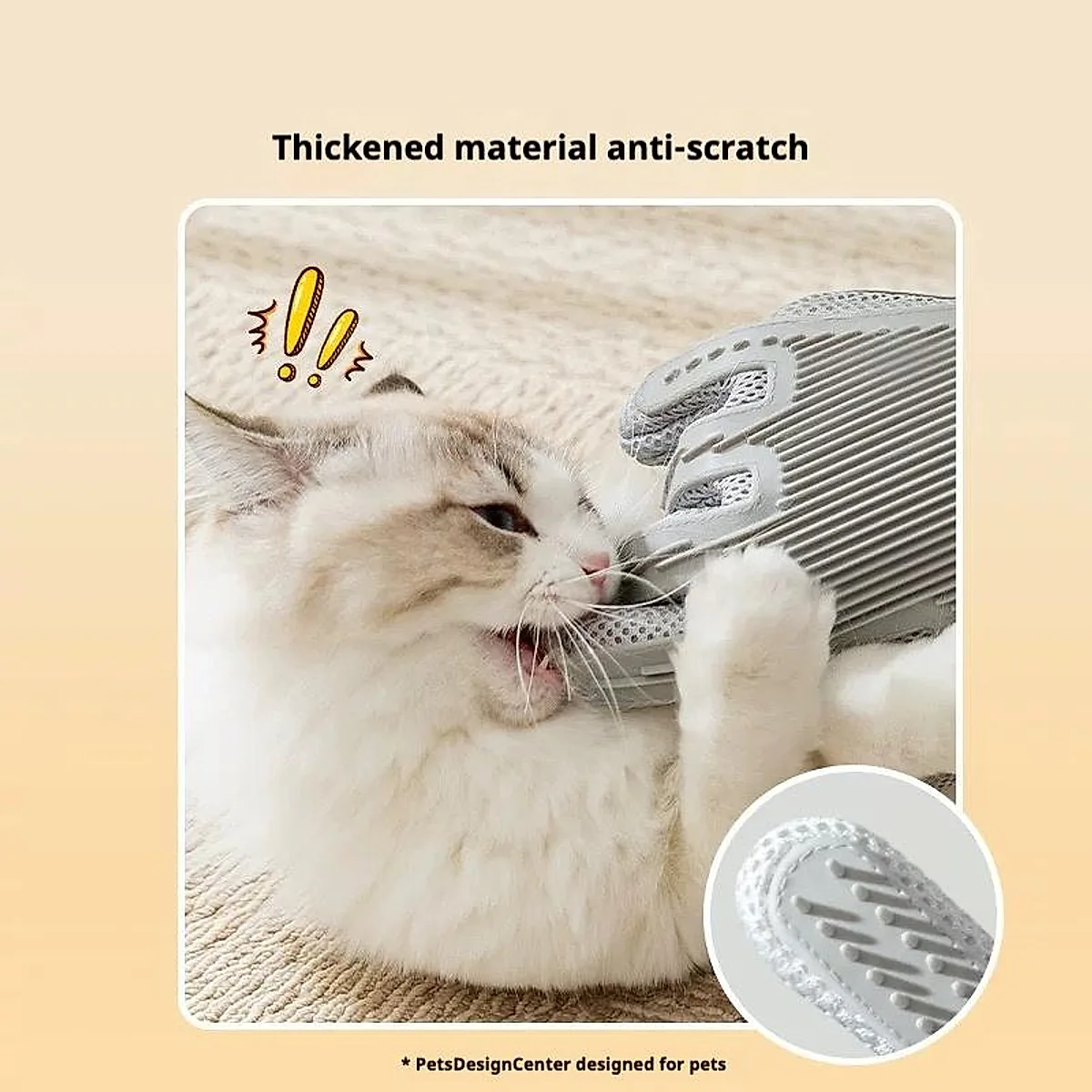 2-In-1 Pet Grooming Gloves & Brushes For Cats - Image 5