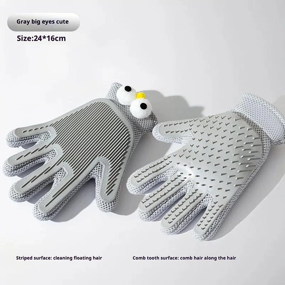 2-In-1 Pet Grooming Gloves & Brushes For Cats - Image 6