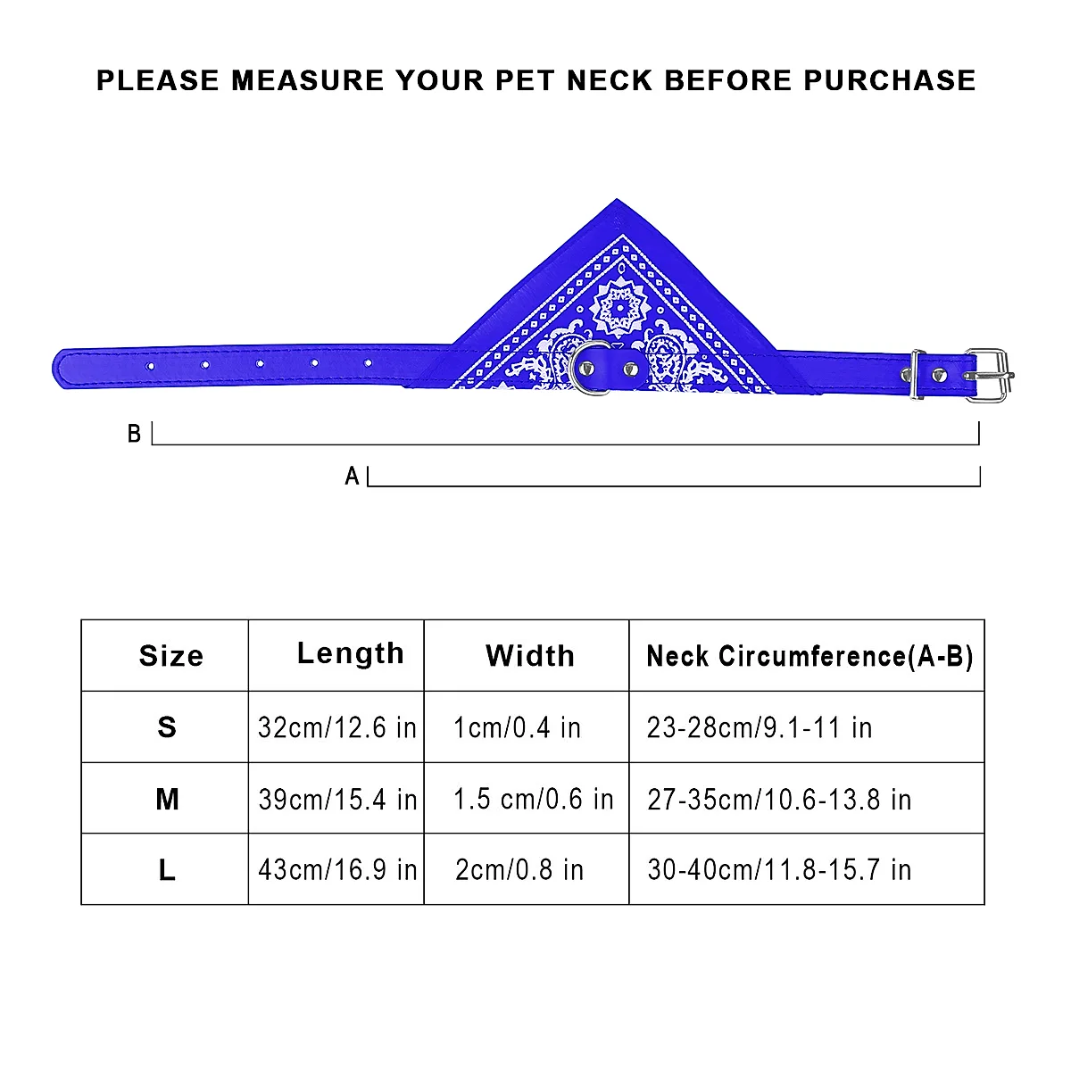 Adjustable Bandana Leather Pet Collar Triangle Scarf