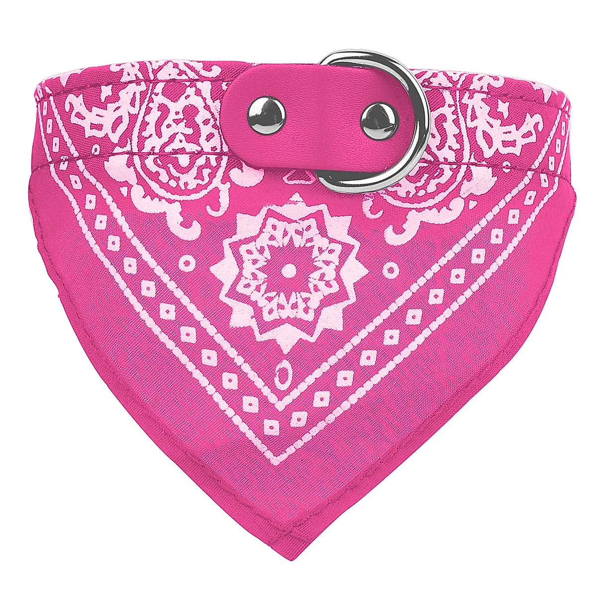 Adjustable Bandana Leather Pet Collar Triangle Scarf - Image 4