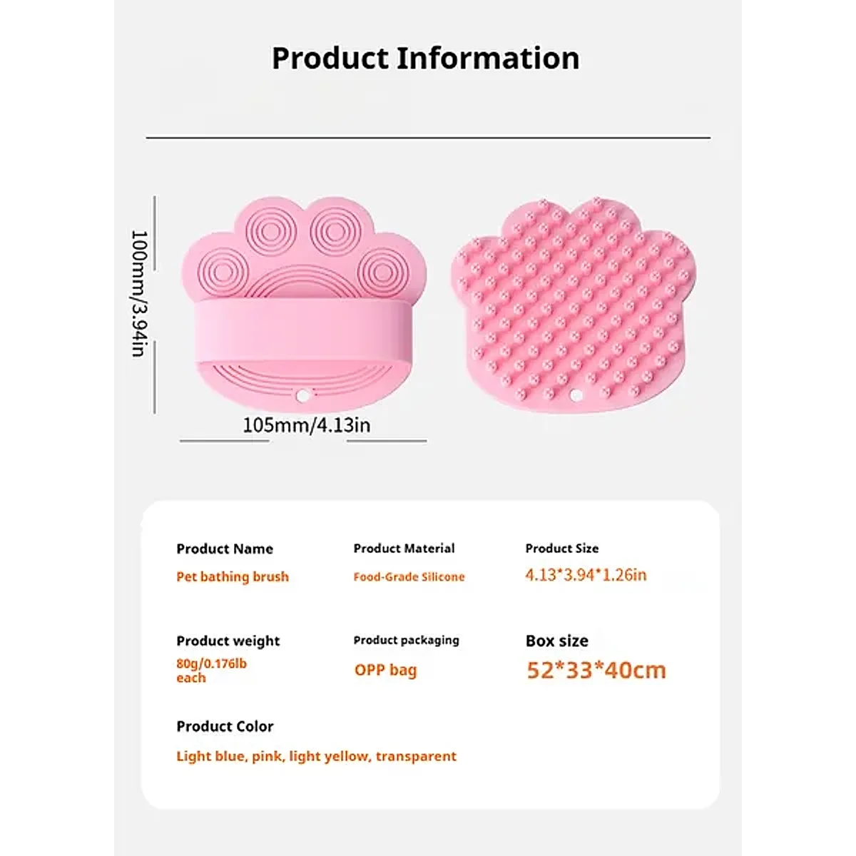 Dog Bath Brush,pet Bath Comb Brush Soothing Massage - Image 3