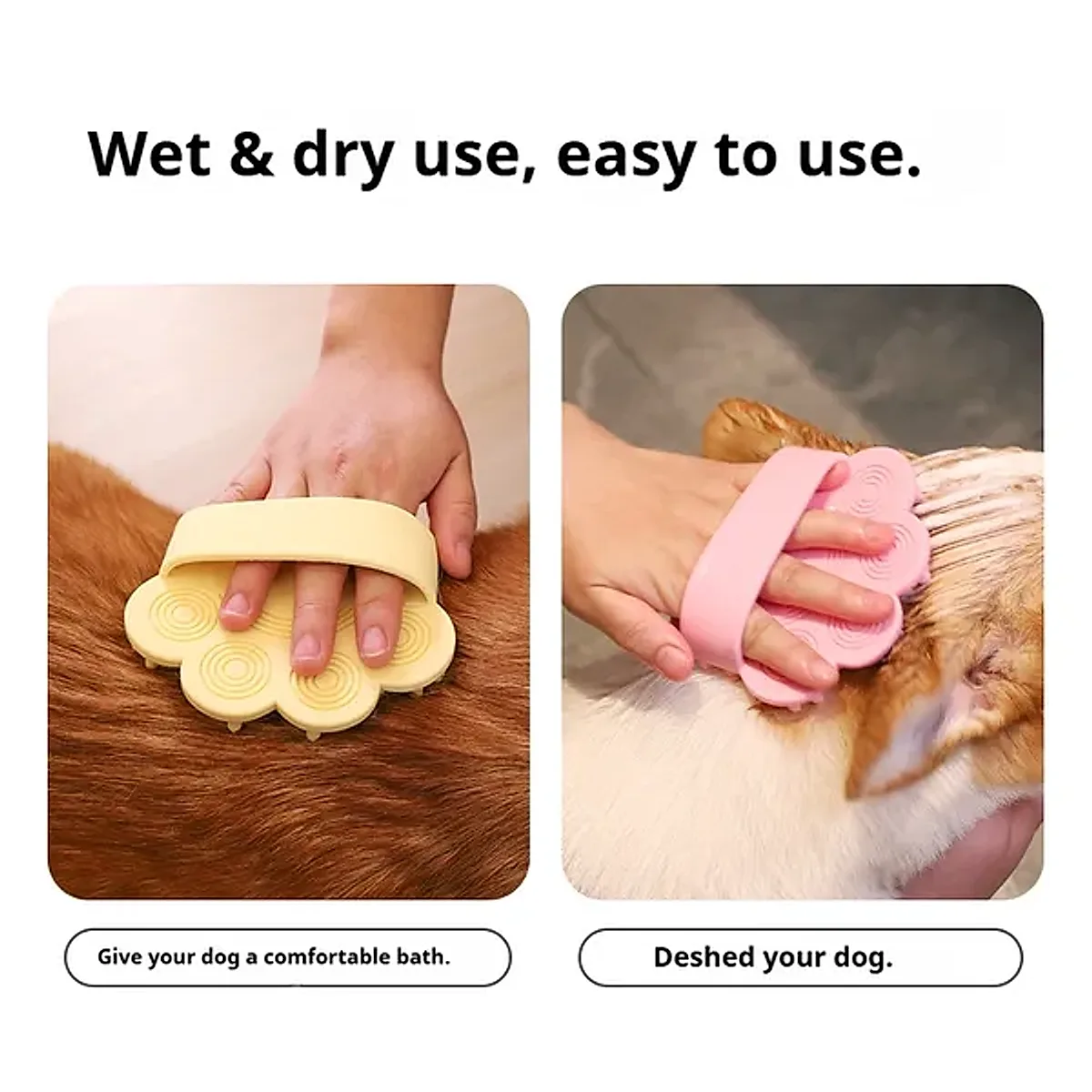 Dog Bath Brush,pet Bath Comb Brush Soothing Massage - Image 4
