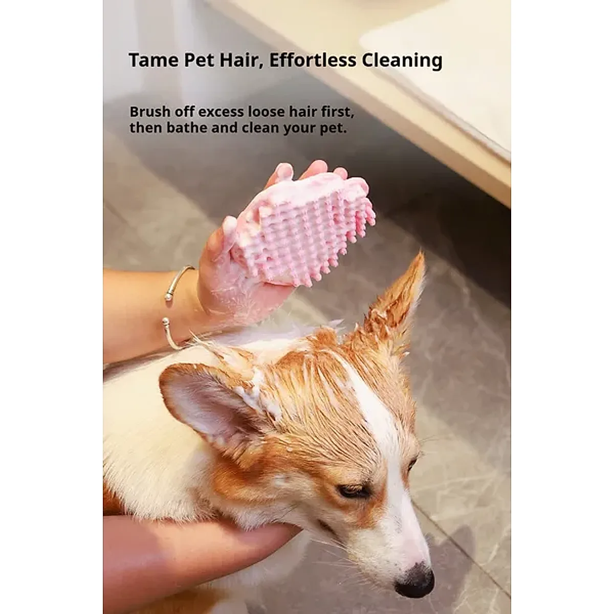 Dog Bath Brush,pet Bath Comb Brush Soothing Massage - Image 8