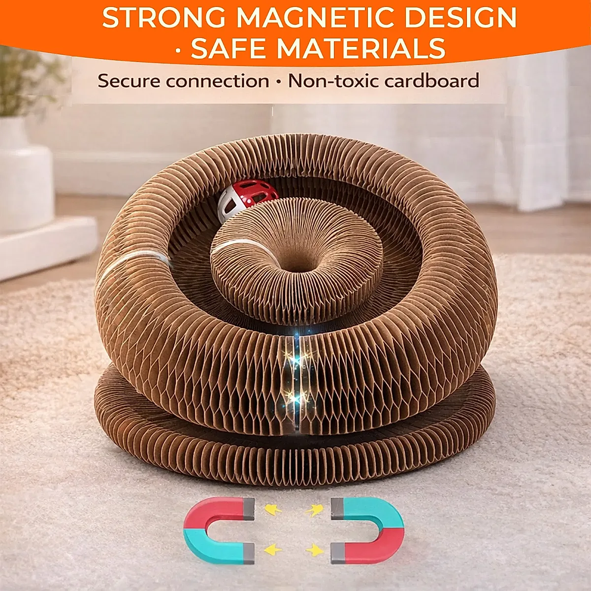 Kitty Curls Cat Toy - Foldable Accordion Cat - Image 4
