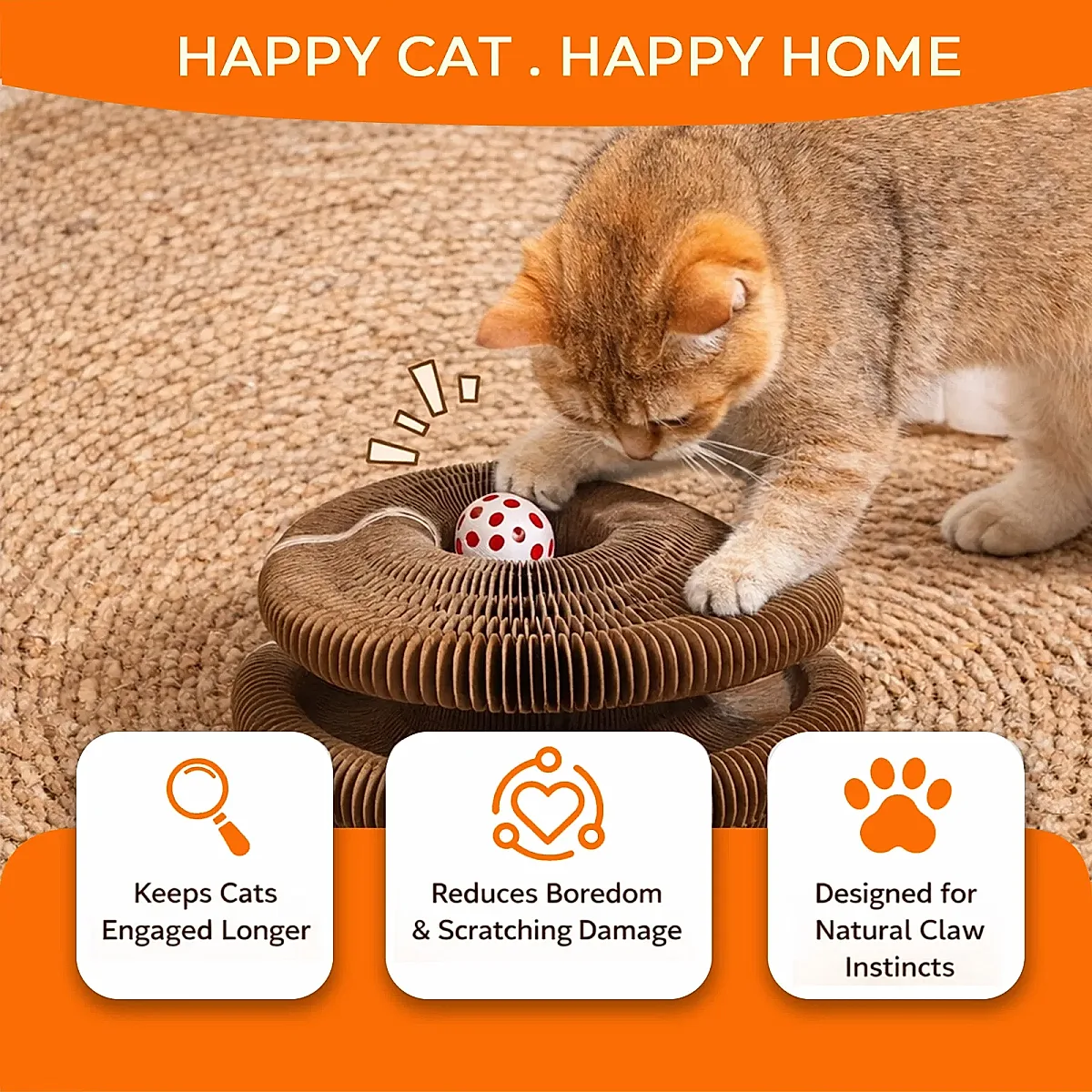 Kitty Curls Cat Toy - Foldable Accordion Cat - Image 8
