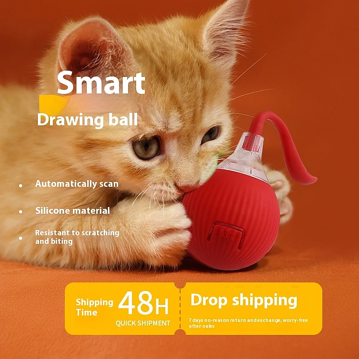Interactive Cat Toy Ball Super Drive Cat Rolling - Image 4