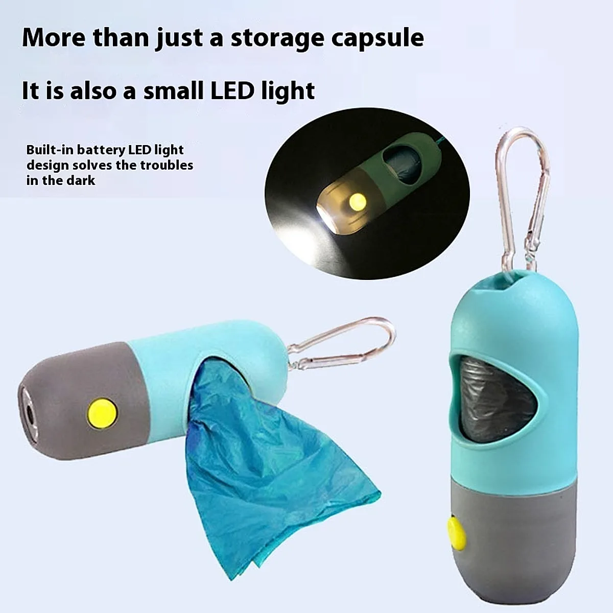 LED Light Pet Waste Bag Dispenser For Dogs