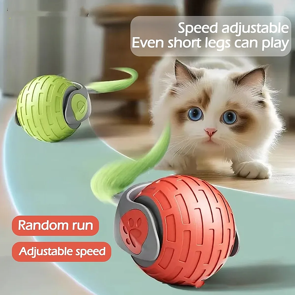 New Interactive Cat Toys Ball Auto Electric Rolling - Image 1