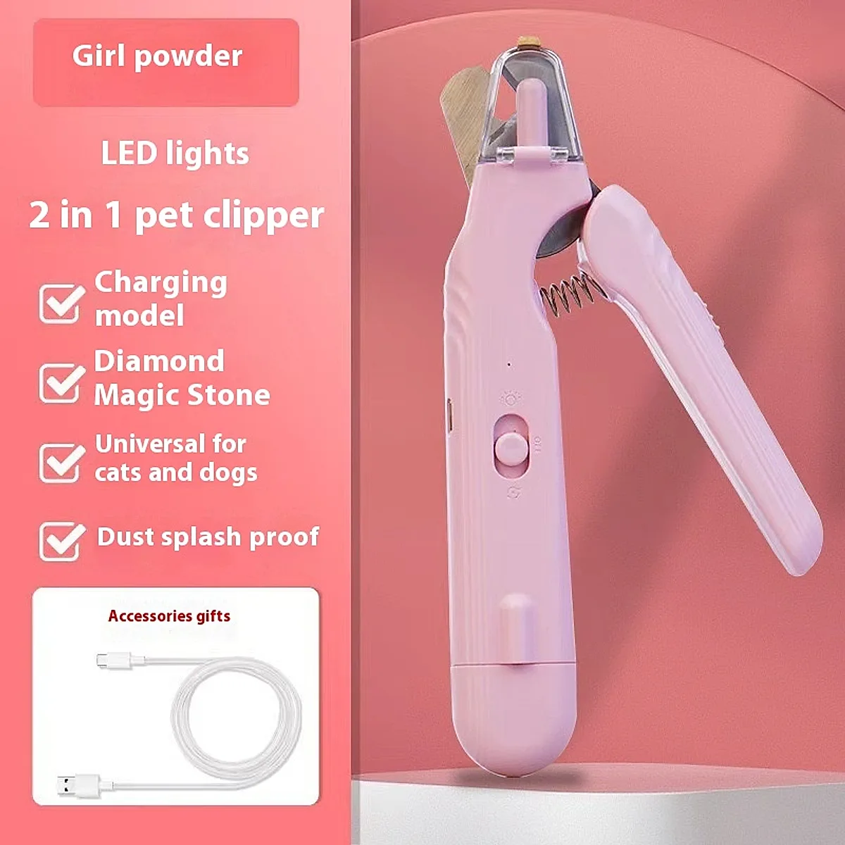 Pet Nail Clippers With LED Light Dog Cat - Image 6