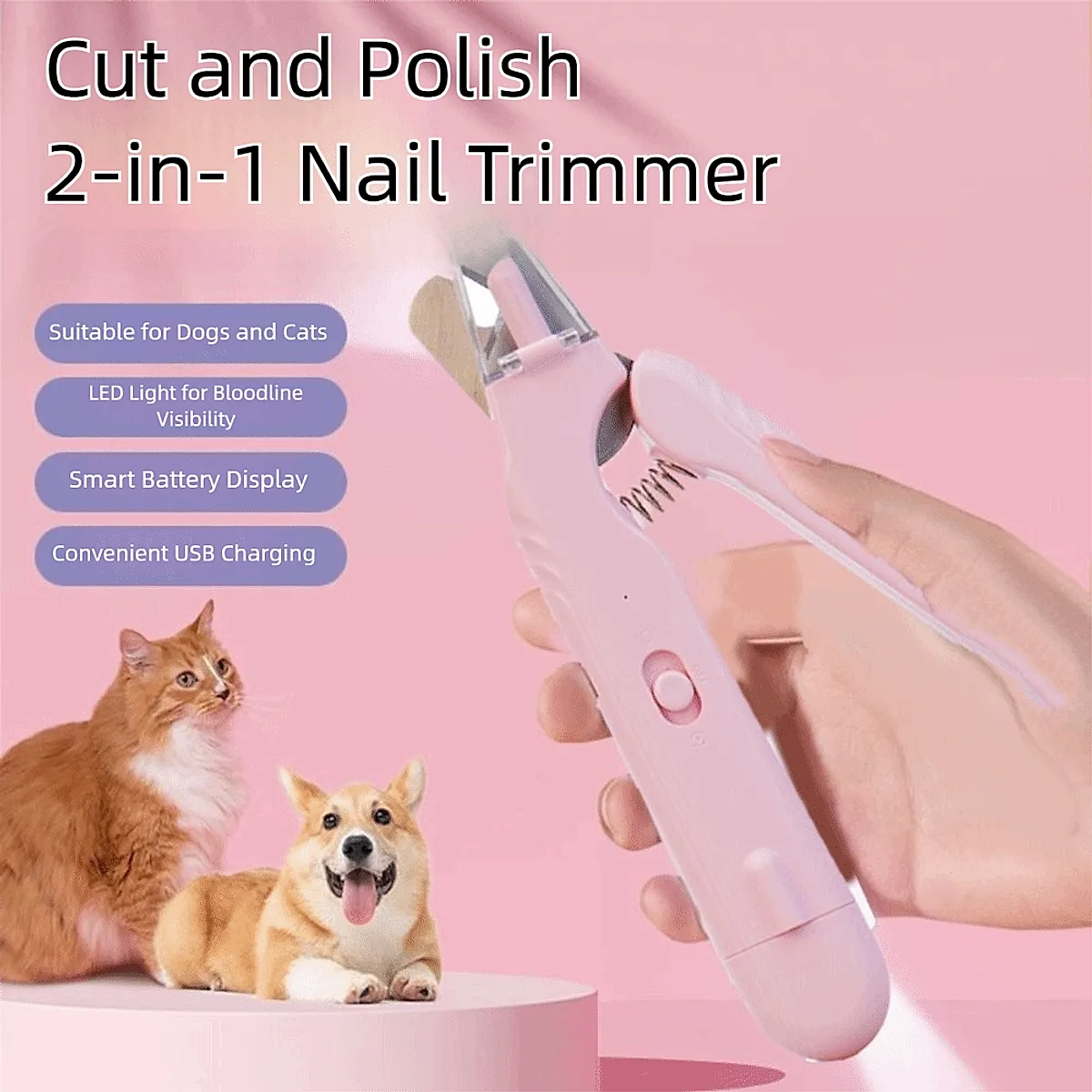 Pet Nail Clippers With LED Light Dog Cat - Image 8