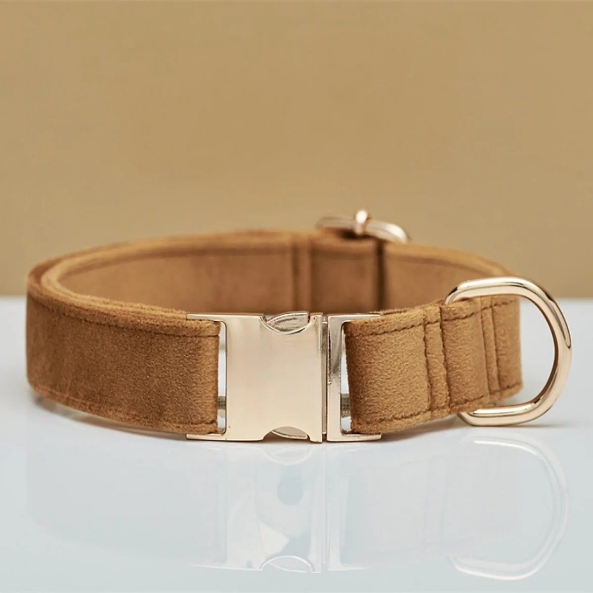 Multiple Colour Velvet Personalise Dog Collar Leash Set - Image 3