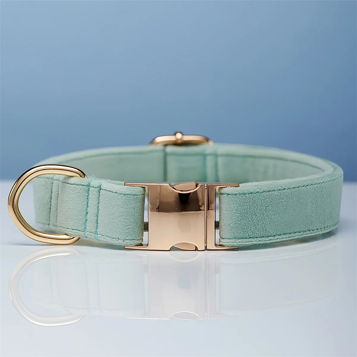 Multiple Colour Velvet Personalise Dog Collar Leash Set - Image 5