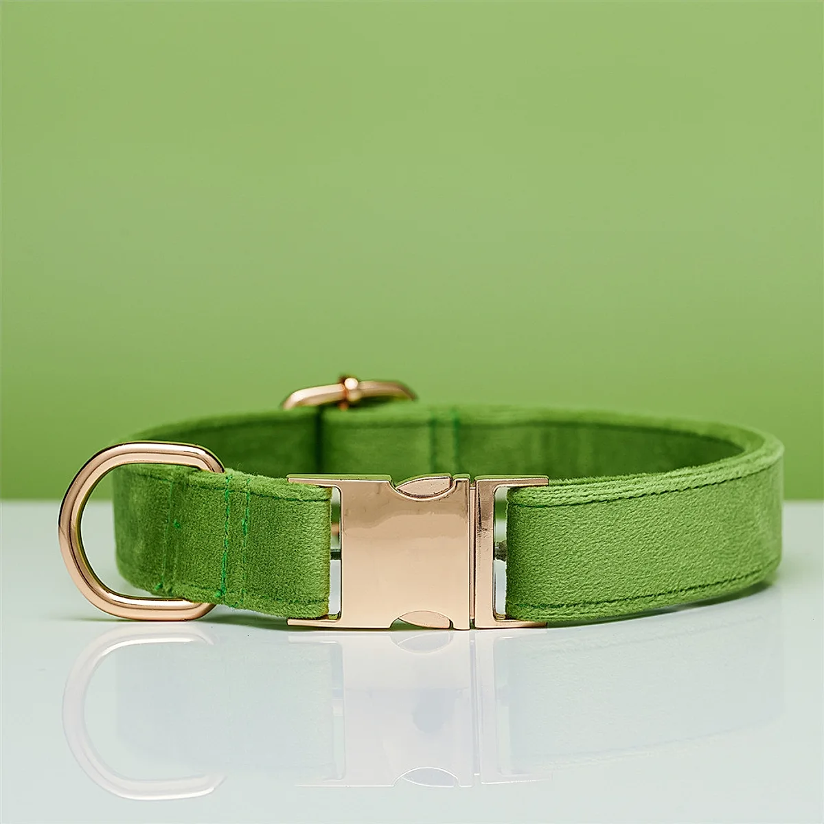 Multiple Colour Velvet Personalise Dog Collar Leash Set - Image 7