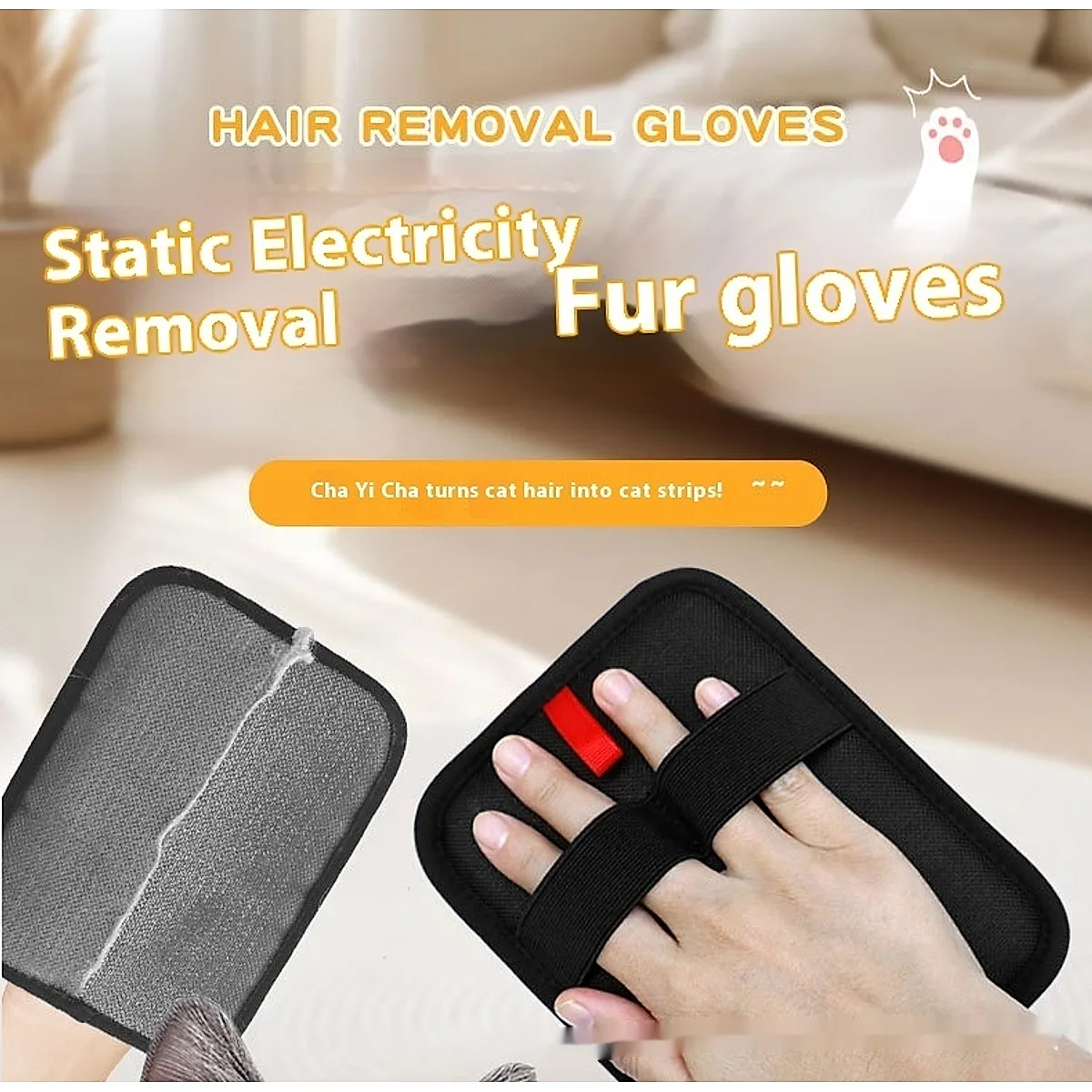Pet Hair Removal Gloves Hair Brush - Image 5