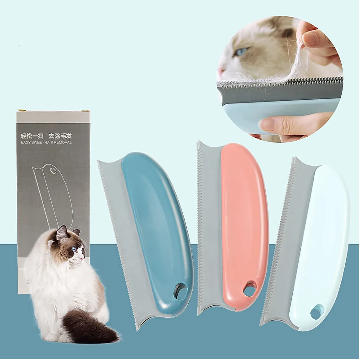Multifunctional Silicone Pet Hair Removal Comb - Image 2