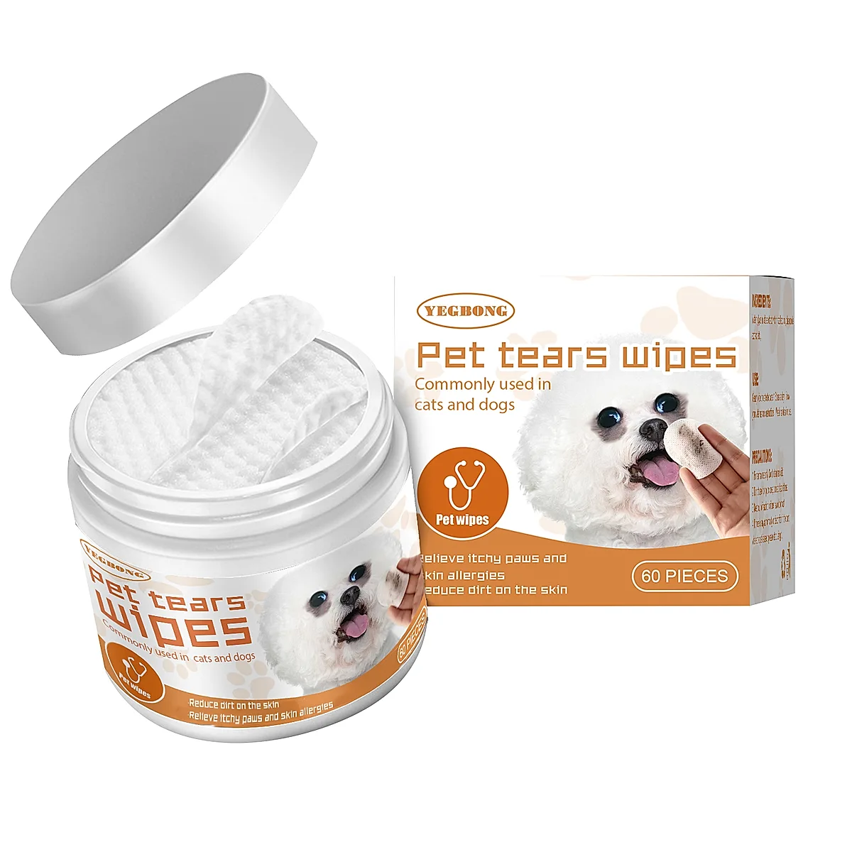 Pet Wet Wipes Cleaning Dogs And Cats Tear Stain Removal Eye Cleaning Eye Wipes Eye Dirt Removal Cotton Pads