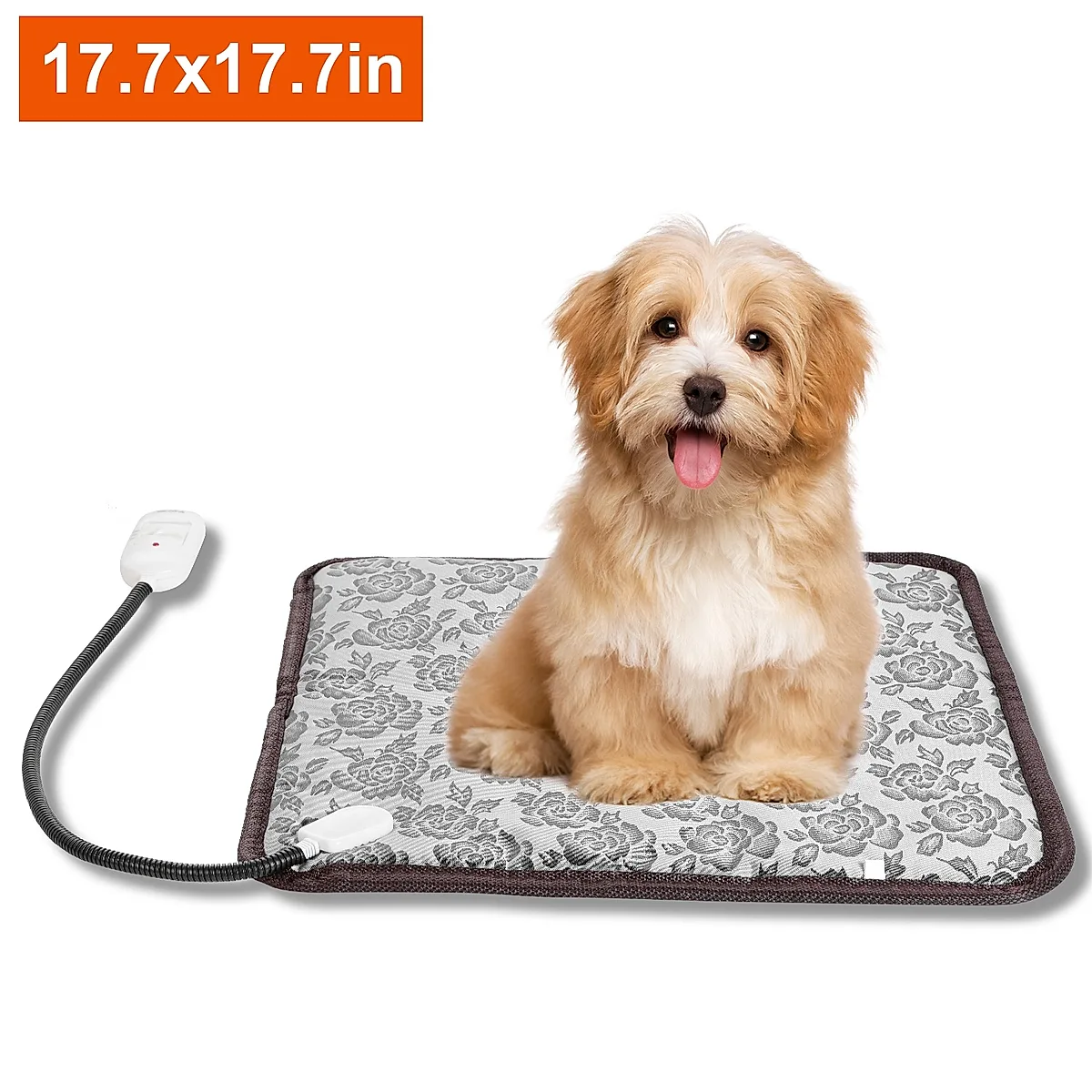 1Pc Pet Heating Pad Dog Cat Electric Heating Mat Waterproof Adjustable Warming Blanket With Chew Resistant Steel Cord Case - Image 4