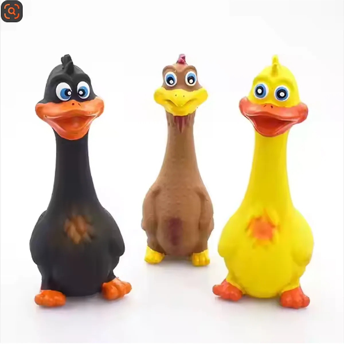 Squeaky Duck-Shaped Latex Dog Chew Toy - Image 4