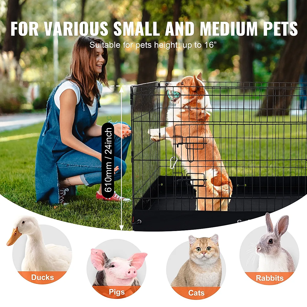 Foldable 4-Panel Metal Dog Playpen - Image 2