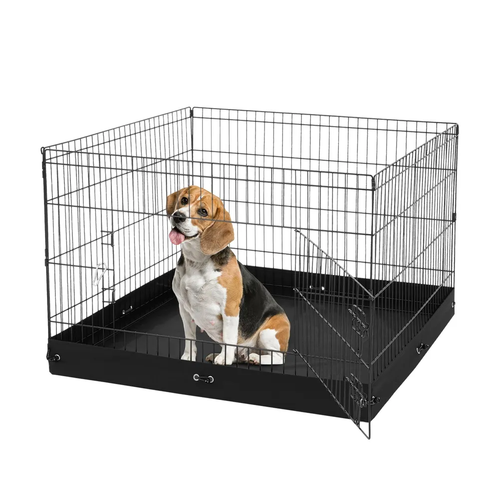 Foldable 4-Panel Metal Dog Playpen