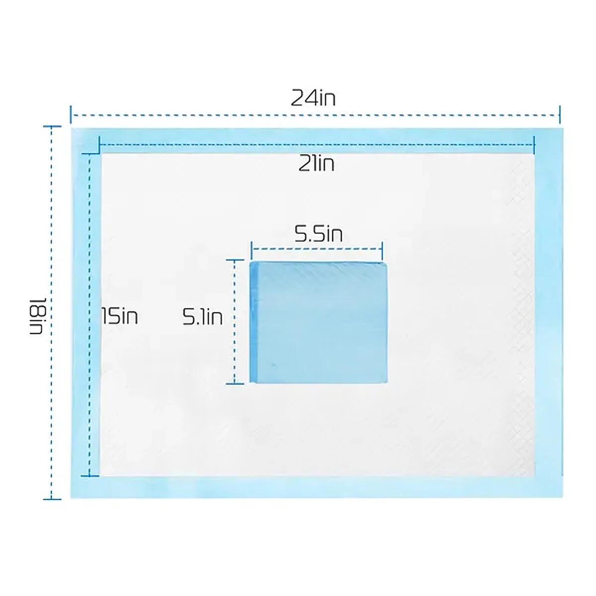 50Pcs/Set Dog Training Pads Puppy Pee Pads Cat Wee Mats Potty-Train 24x18In M - Image 1