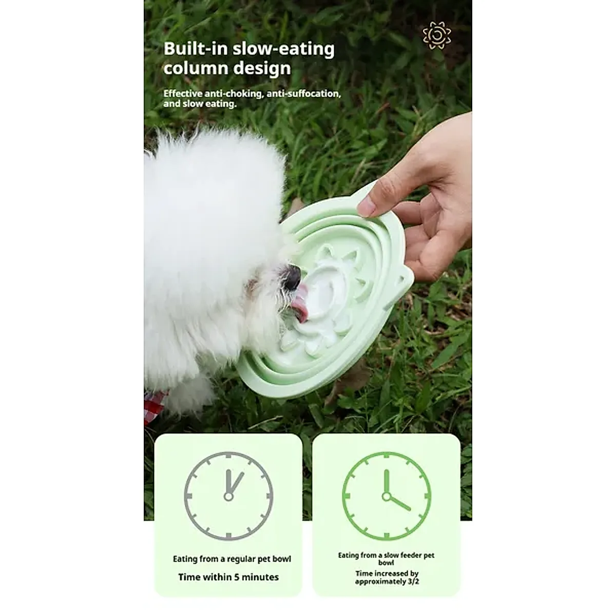 3-in-1 Collapsible Travel Bowl & Slow Feeder - Image 3