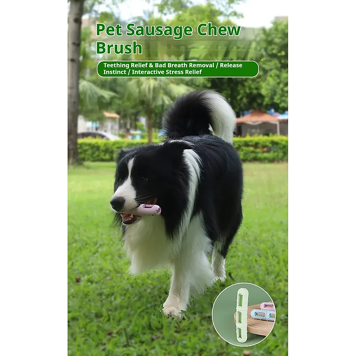 DOG Chew Toys For Teeth Cleaning,Pet Sausage Chew Brush,Pet Chew & Clean Buddy