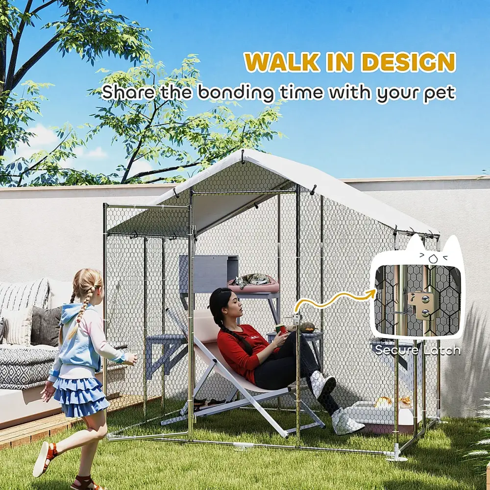 95" Extra-Large Outdoor Catio with Waterproof Cover - Image 2