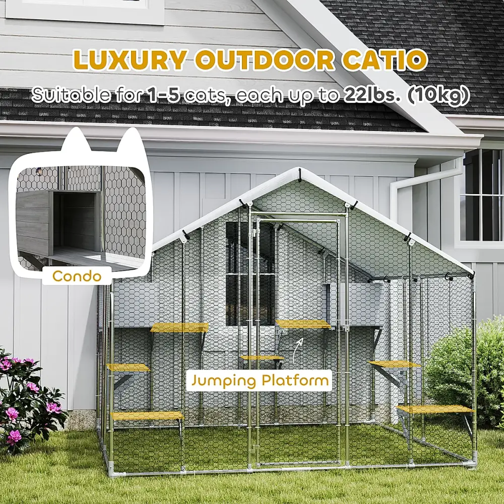 95" Extra-Large Outdoor Catio with Waterproof Cover - Image 3