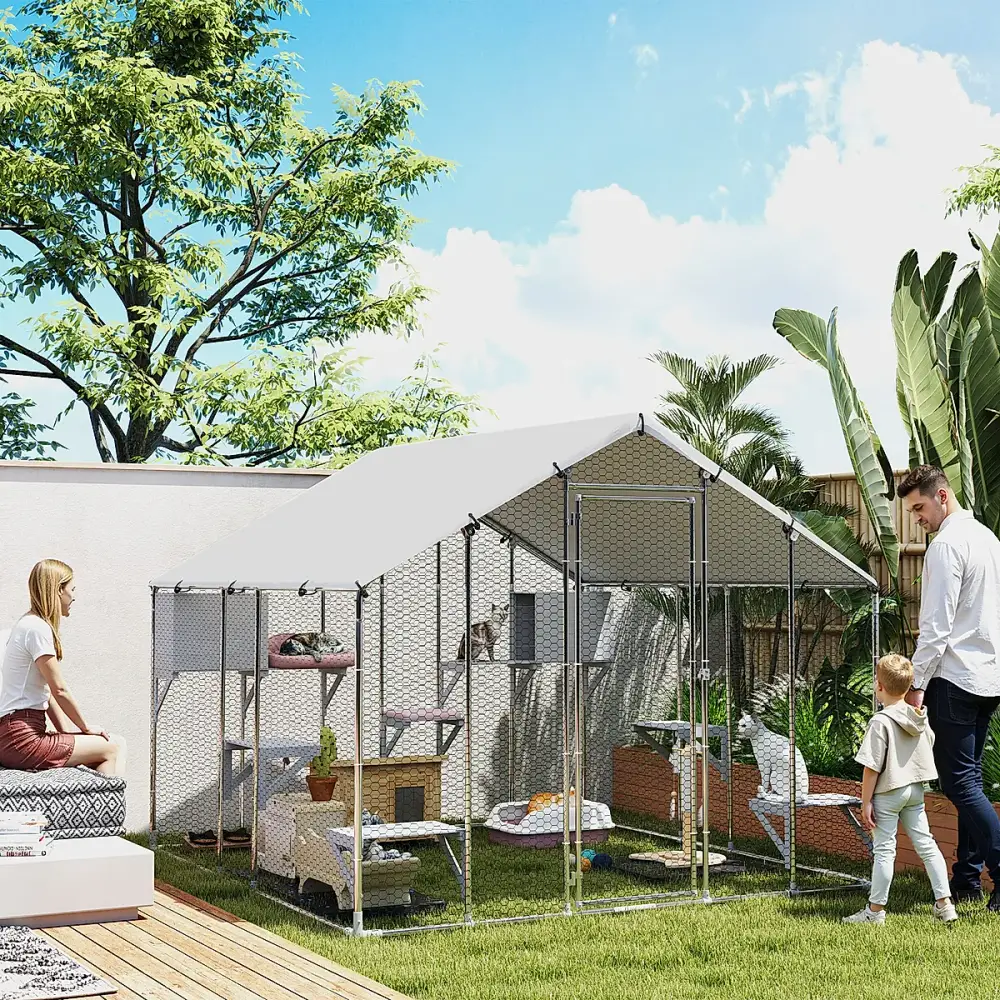 95" Extra-Large Outdoor Catio with Waterproof Cover - Image 4