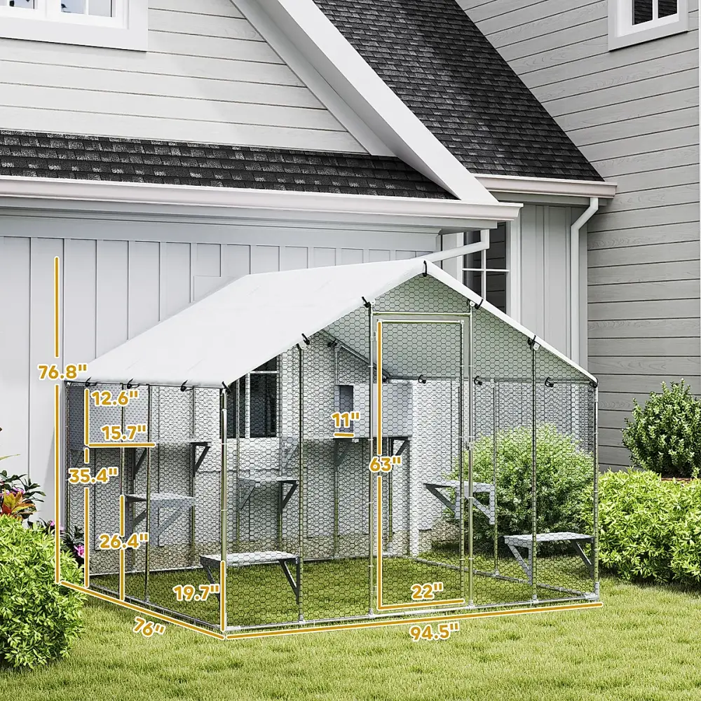 95" Extra-Large Outdoor Catio with Waterproof Cover - Image 6