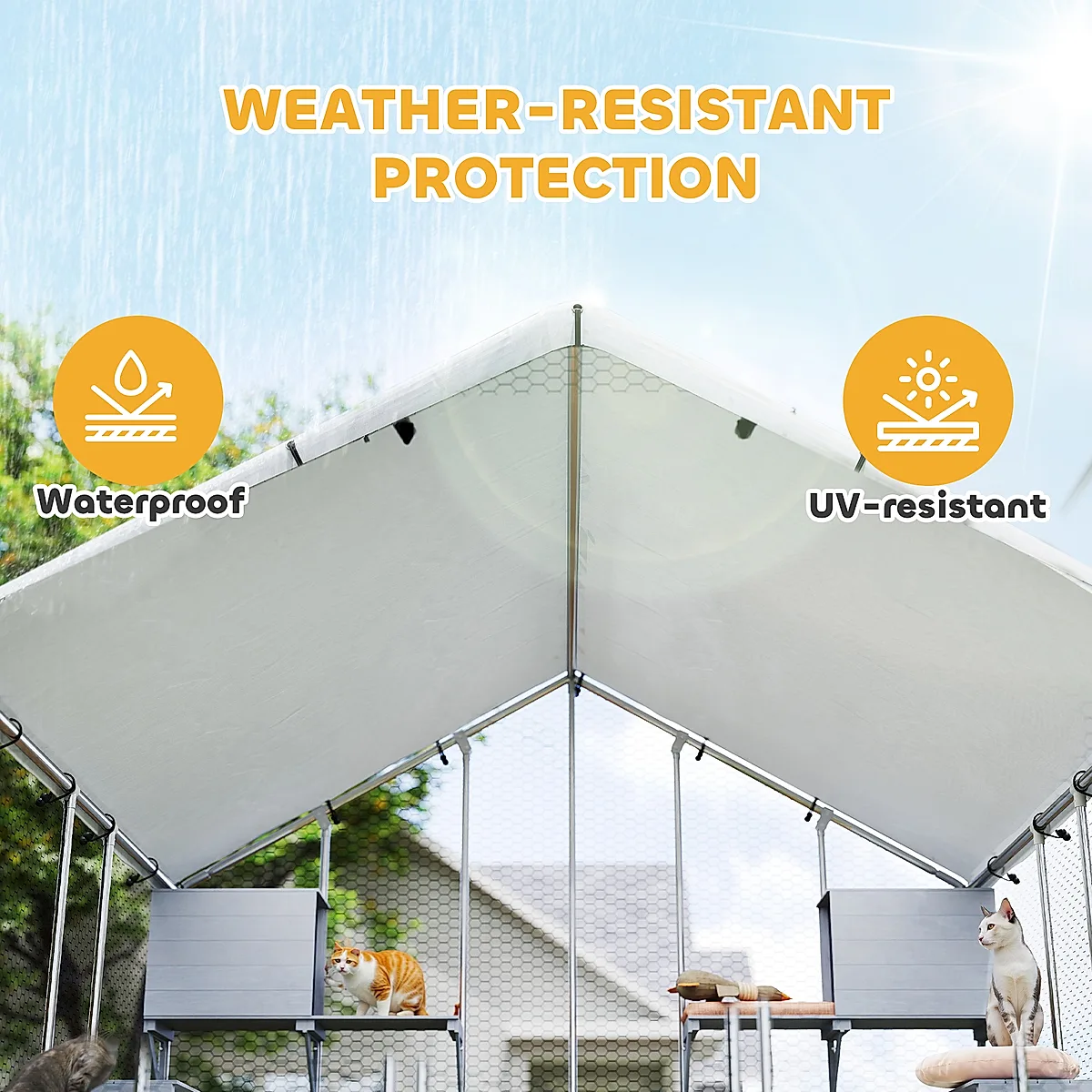 95" Extra-Large Outdoor Catio with Waterproof Cover - Image 7