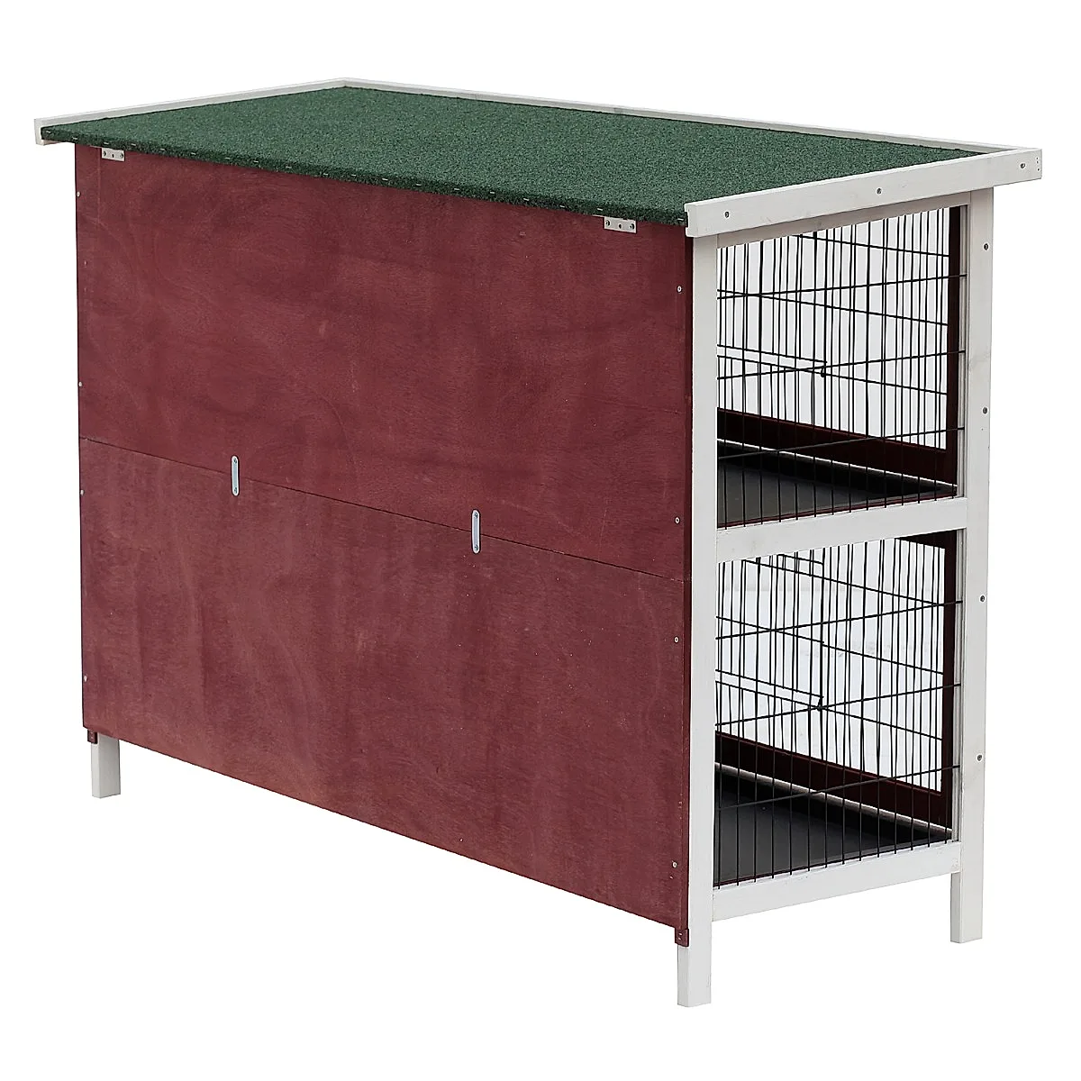 54" Two-Story Weatherproof Wooden Rabbit Hutch - Image 3