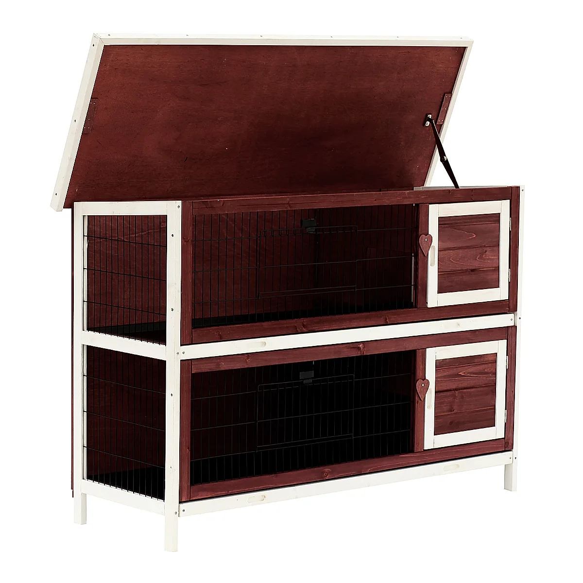 54" Two-Story Weatherproof Wooden Rabbit Hutch