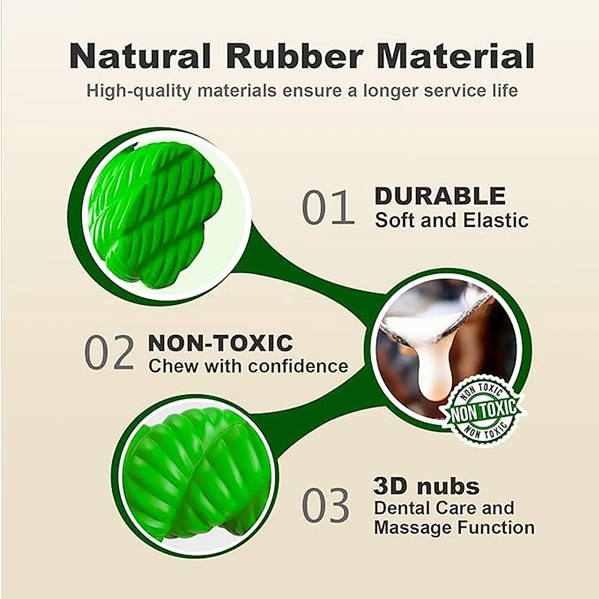 Natural Rubber Horseshoe-Shaped Chew Toys,Dog Toys For Aggressive Chewers, Dog Toys For Medium Large Dogs, Toys For Traning - Image 4