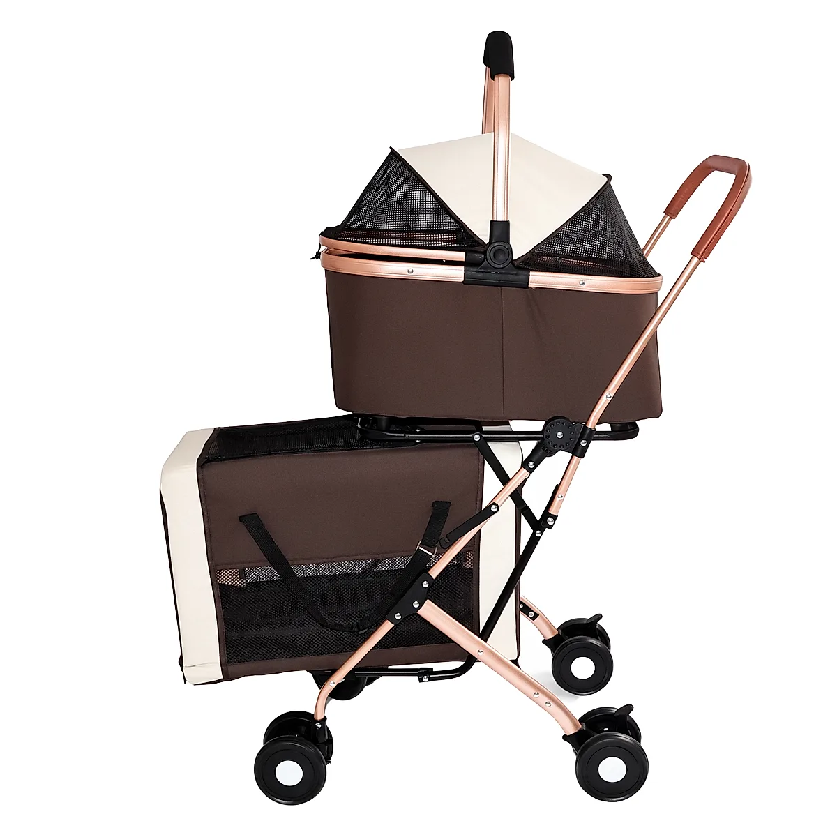 3-in-1 Foldable Pet Stroller for Dogs & Cats - Image 8