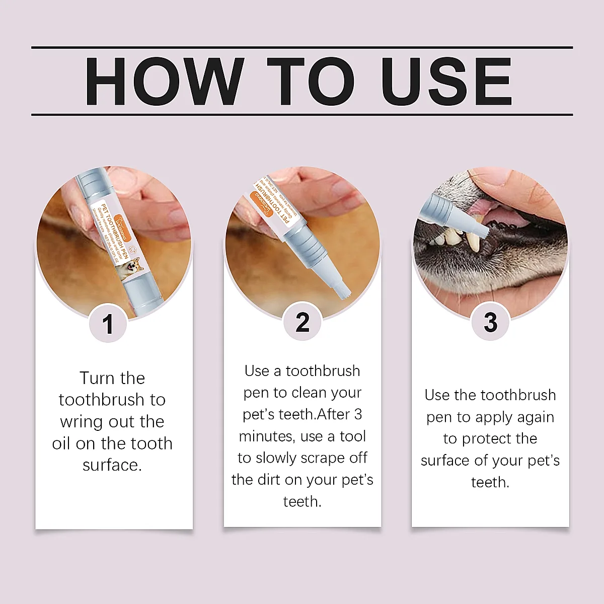 2-Pack Dental Toothbrush Pen for Dogs & Cats - Image 7