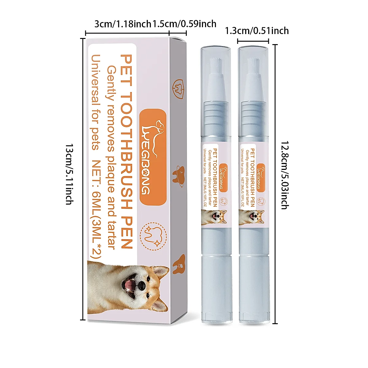2-Pack Dental Toothbrush Pen for Dogs & Cats - Image 8