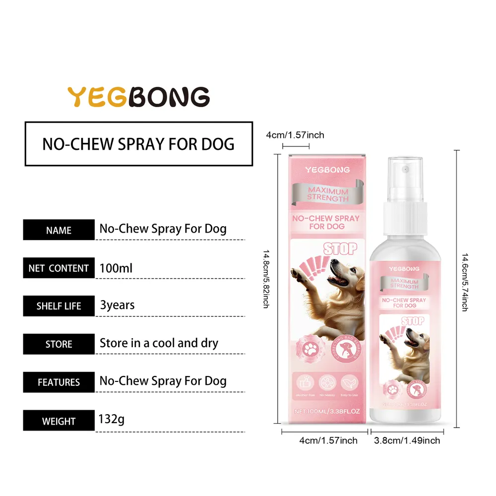 No Chew Spray For Dogs, Anti Chew Deterrent Spray To Stop Pets From Destroying F