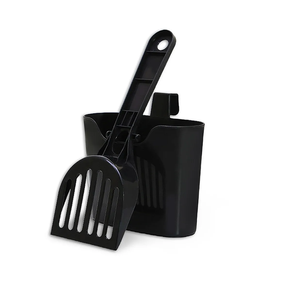 Long-Handle Mesh Cat Litter Scoop with Storage Box - Image 2
