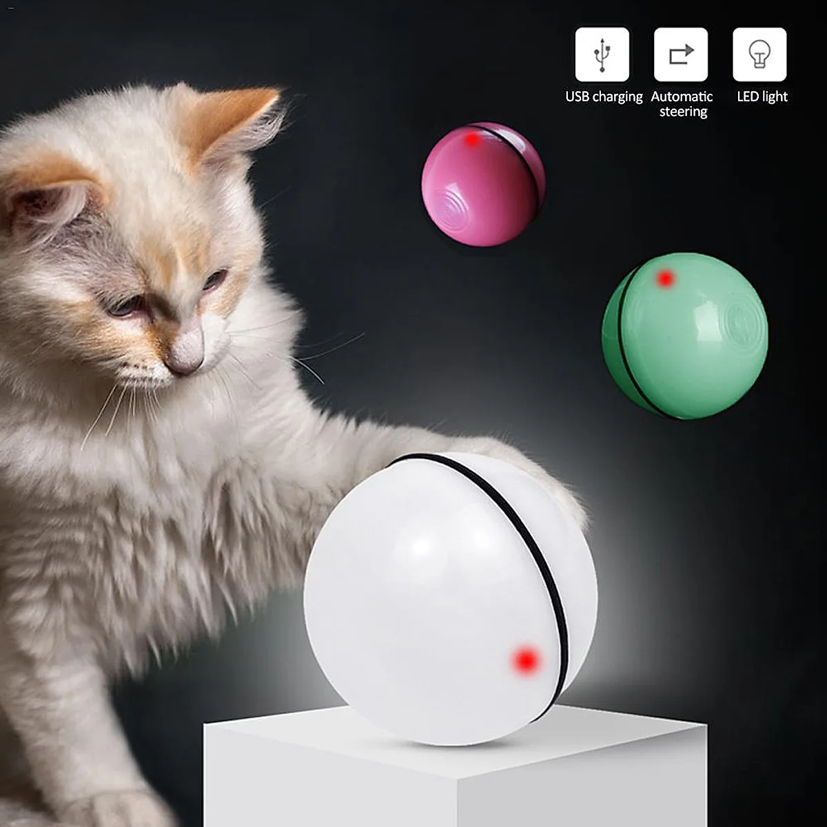 LED Laser Electronic Rolling Pet Funny Cat Toy Ball - Image 6