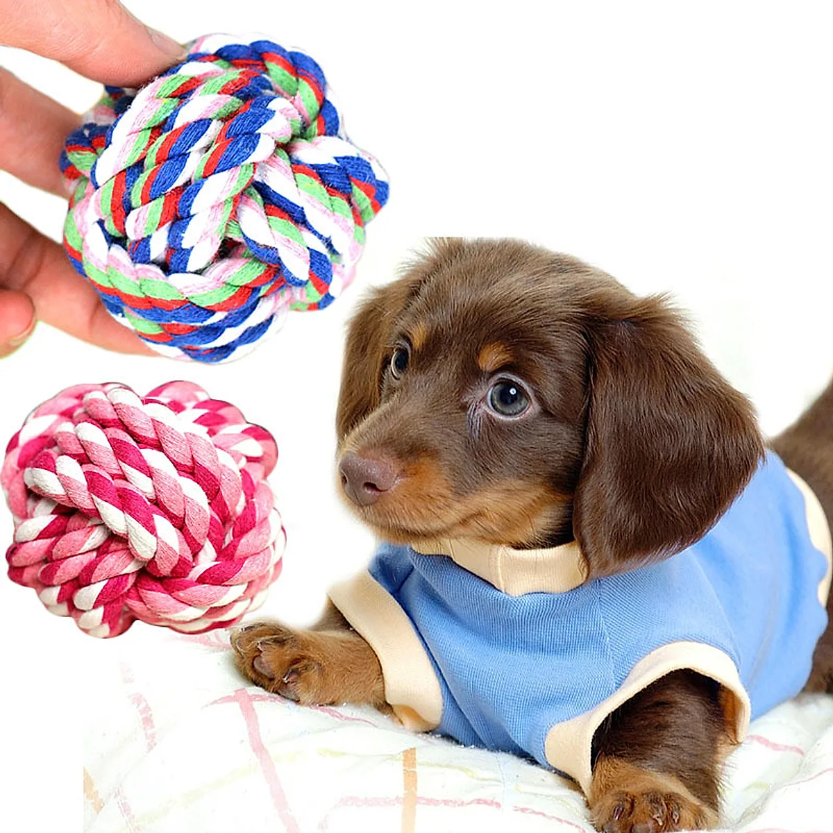 Pet Toy Cotton Rope Ball - Image 1